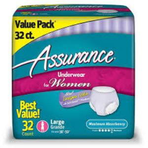 Walmart brand adult diapers are called Assuranceliteral