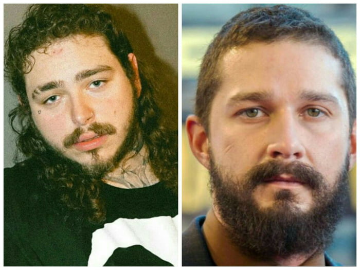 Post Malone looks like Shia LaBeouf in drugs - Funny.