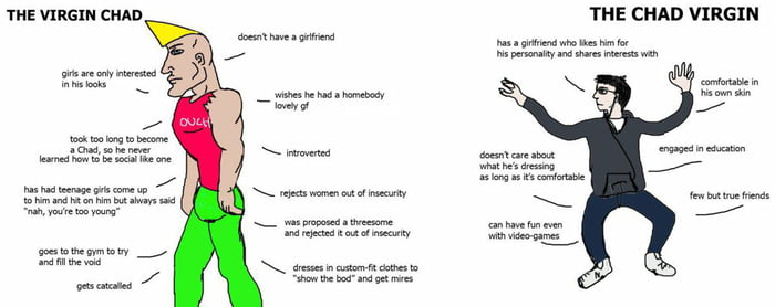 The Virgin Vs Chad Meme Just Reached Its Meta Stage About Time 9gag