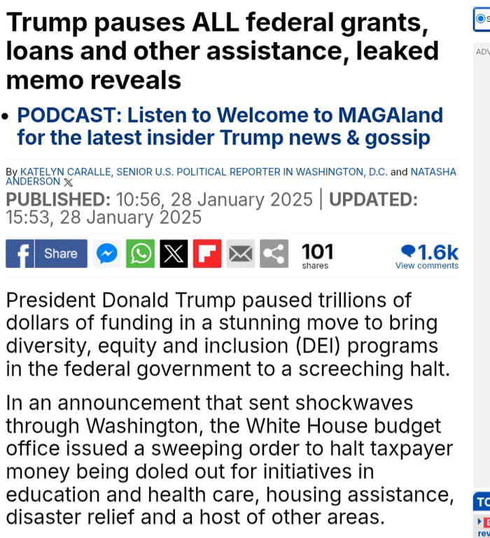 Our boy donald aims to save trillions of thanks to stopping dei