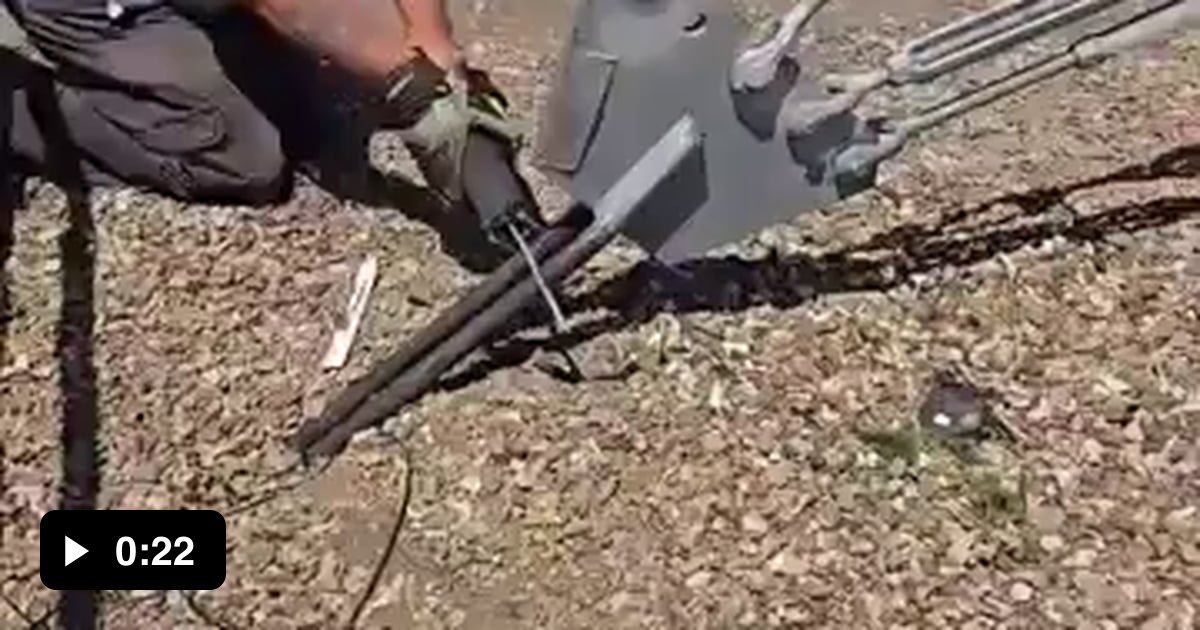 This is what happens if you cut one support cable that holds a ...