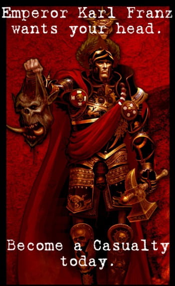 Karl Franz Protector Of The Empire Defier Of The Dark Emperor Himself And The Son Of Emperors Elector Count Of Reikland And Prince Of Altdorf 9gag