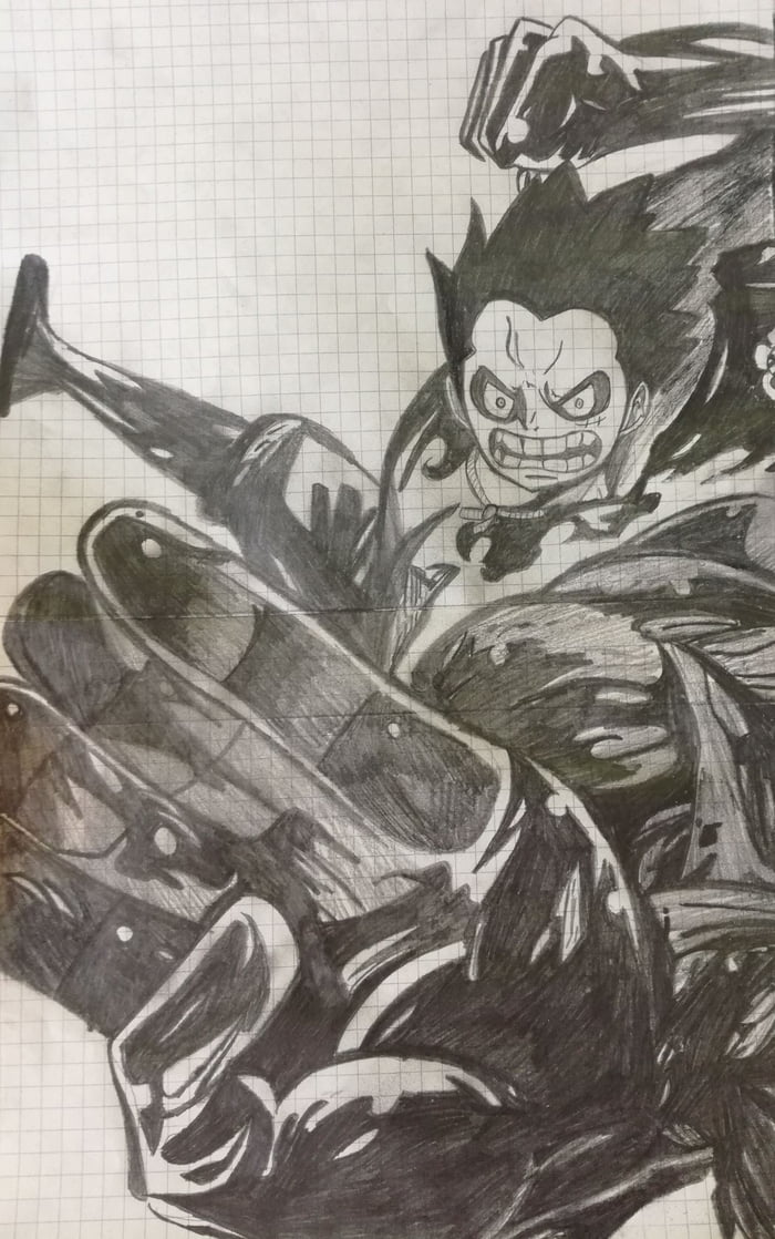 Just Drawed Luffy In Gear Fourth What S Your Opinion Does It Looks Good 1 10 9gag