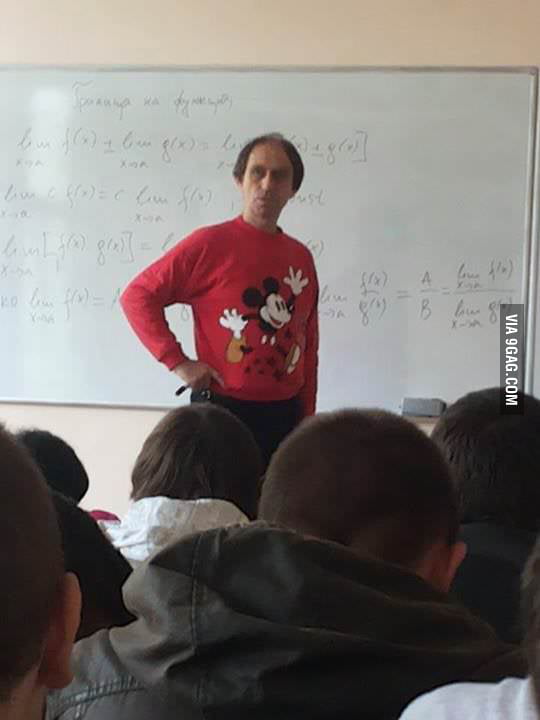 My new math teacher.And he takes himself seriously! - 9GAG