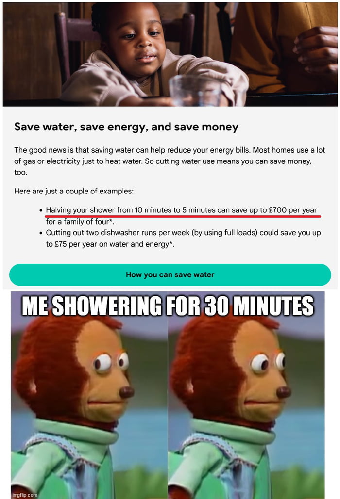 I like my showers ok? Beside my bills aren't that high (yet) so I don't