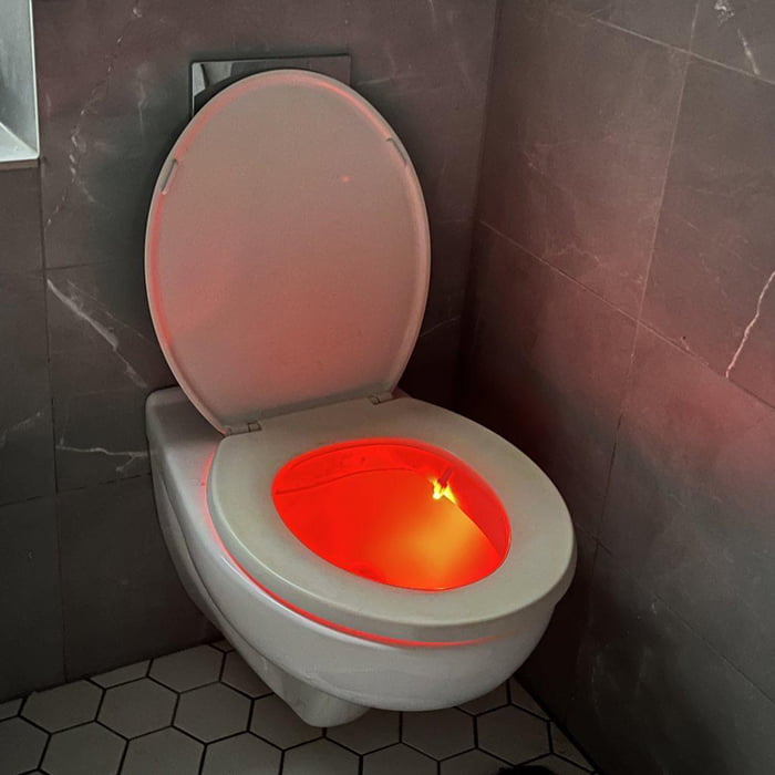 We got given a toilet light but it’s stuck on red which is the most ...