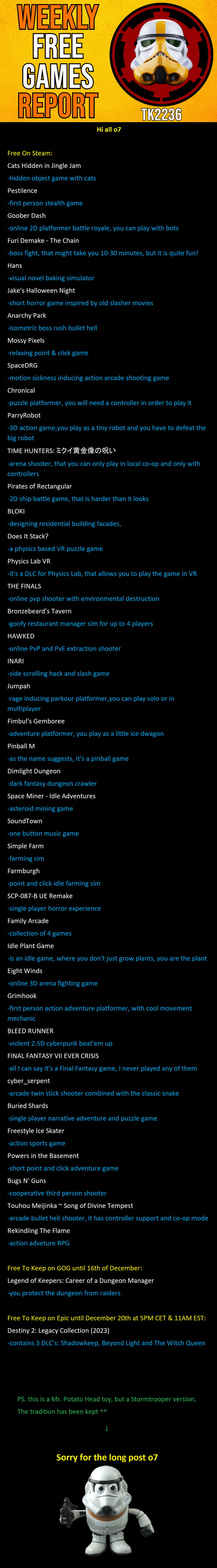 Weekly Free Games Report o7 - 9GAG