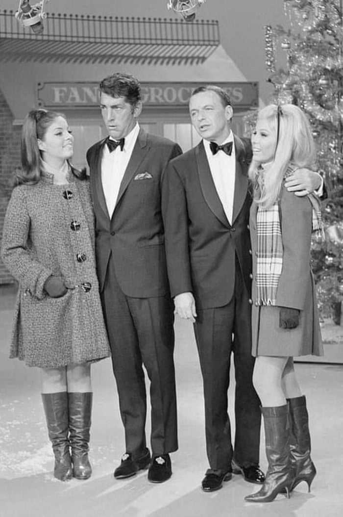 Dean Martin With His Daughter Gail And Frank Sinatra With His Daughter