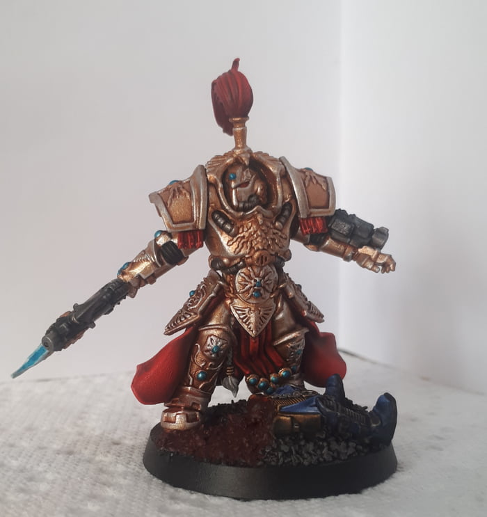 Painted an allarus terminator reminding the xenos they are not allowed ...