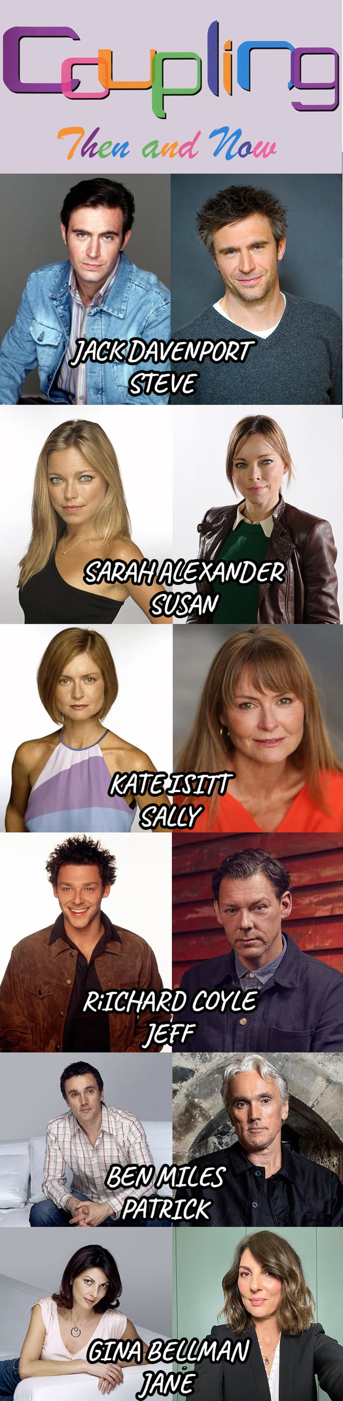 Coupling cast Then and Now 9GAG