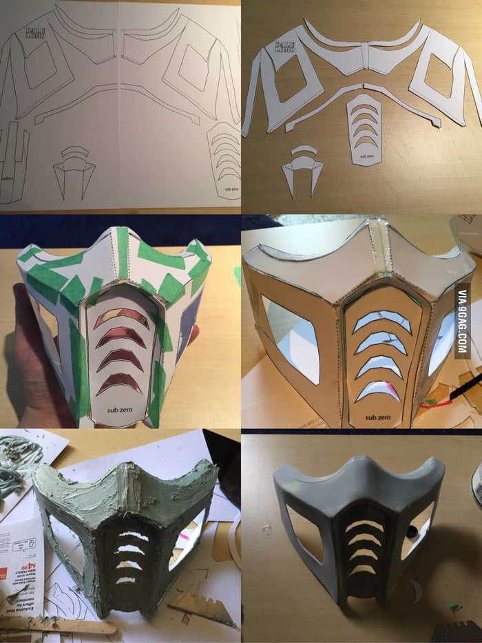 Working on my first papercraft cosplay for halloween - 9GAG