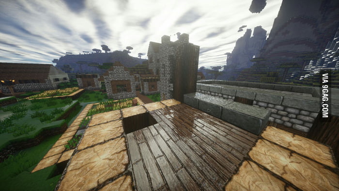 Minecraft with Continuum Ultra DOF and 2048x Textures + mods for clouds