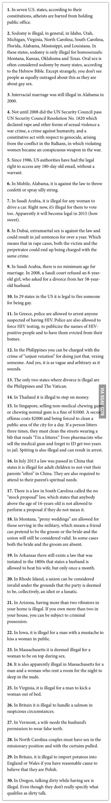 67-ridiculous-laws-from-around-the-world-that-still-actually-exist