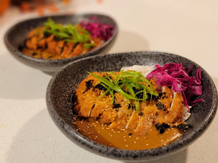 Made Joshua Wiessman's Pork Katsu with Japanese Curry and Pickled Cabbage! 9GAG