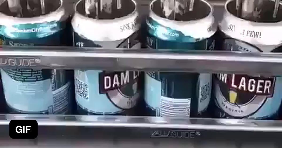 How beer and soft drinks are canned 9GAG