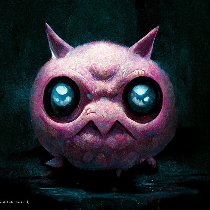 Creepy jigglypuff done by A.I. - 9GAG