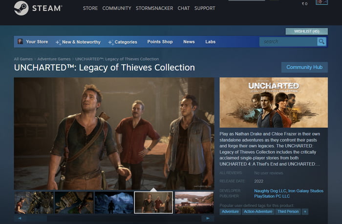 Uncharted: Legacy of Thieves collection, launching for PC next year. - 9GAG