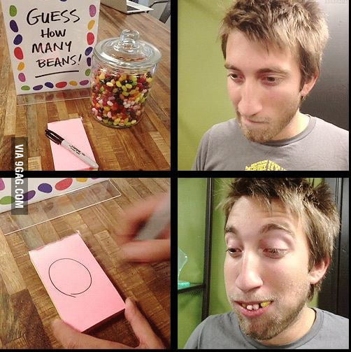 The guy who never lost a Guess How Many Jelly Beans contest in his life