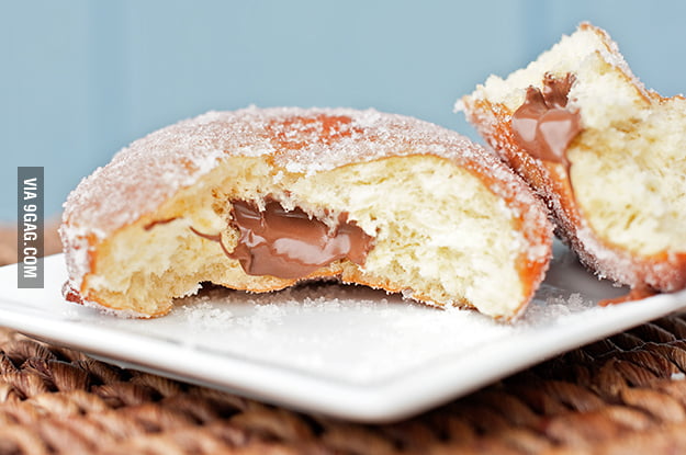 Nutella-filled Sugar Donuts - 9GAG