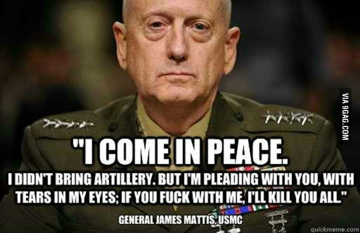 General Mattis will knife hand you in the face - 9GAG