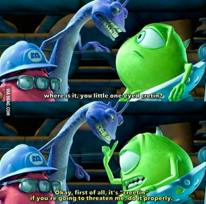 Mike Wazowski knew his priorities. - 9GAG