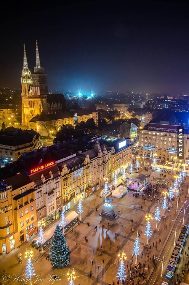 My hometown during the holidays. Zagreb, Croatia - 9GAG