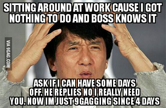 Whats going trough his head paying me for doing nothing? - 9GAG