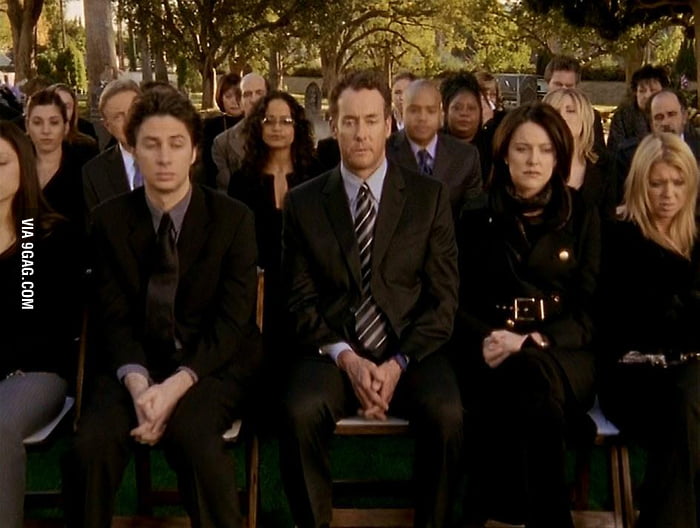 Saddest moment in scrubs (ben's funeral) 9GAG