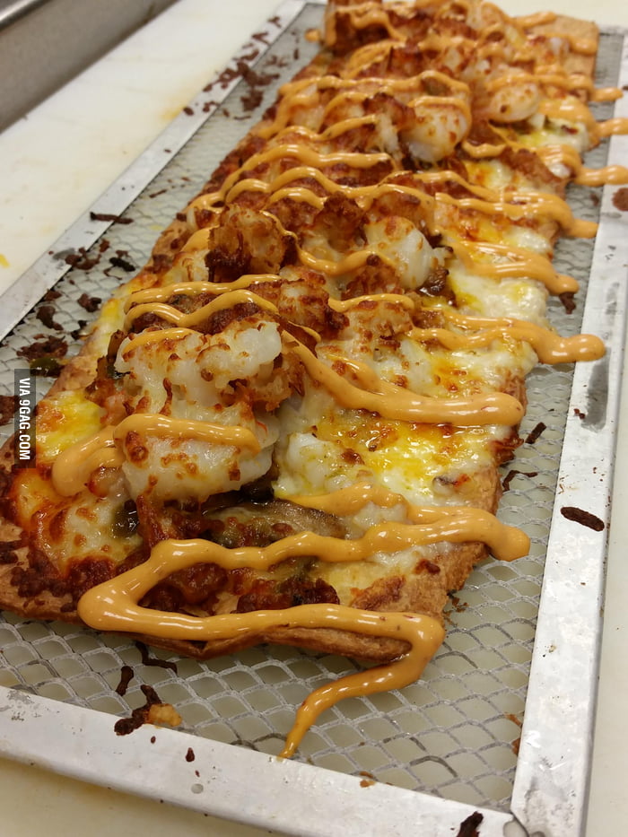 Seafood flatbread - 9GAG