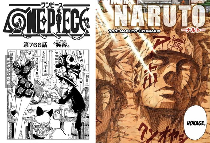 Naruto Gets Tribute From One Piece Two Great Mangas Referencing Each Other Through Easter Eggs Can You Spot Them 9gag