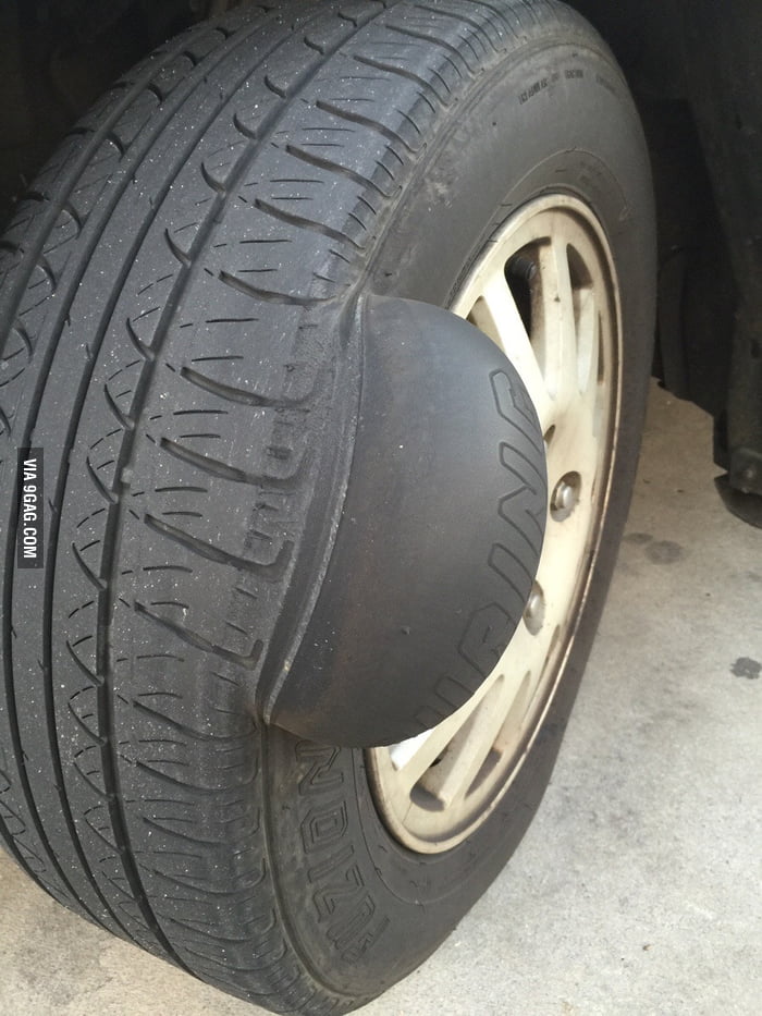 A Pregnant Tire Hehe 9GAG