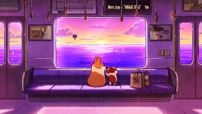 These relaxing Doggie Corgi animation loops by Studio Goindol - 9GAG