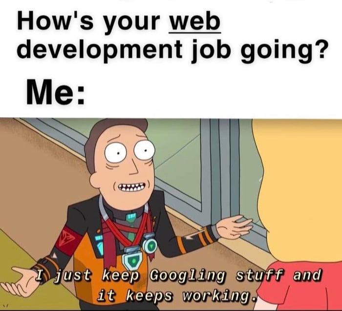 Web developer in a nutshell - 9GAG