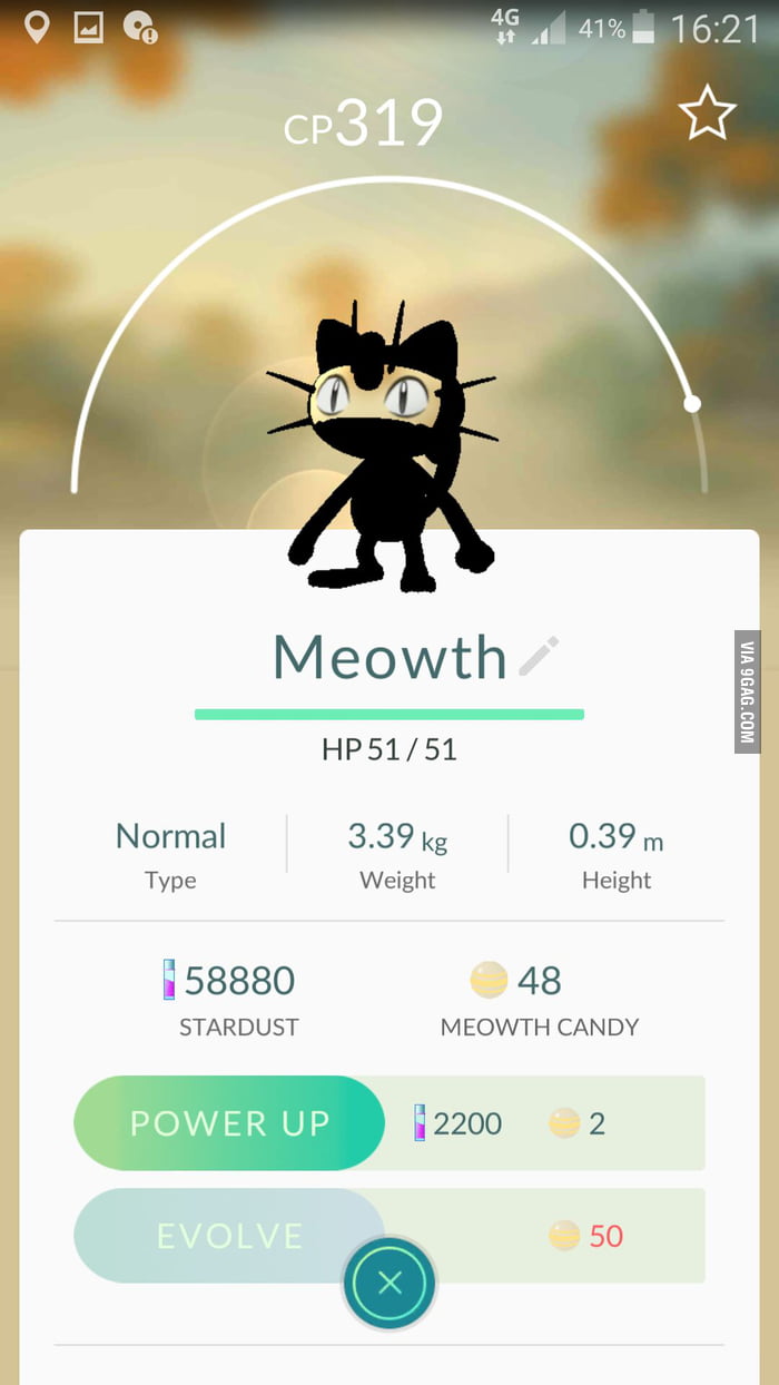 A bug in my pokemon go - Ninja Meowth - 9GAG