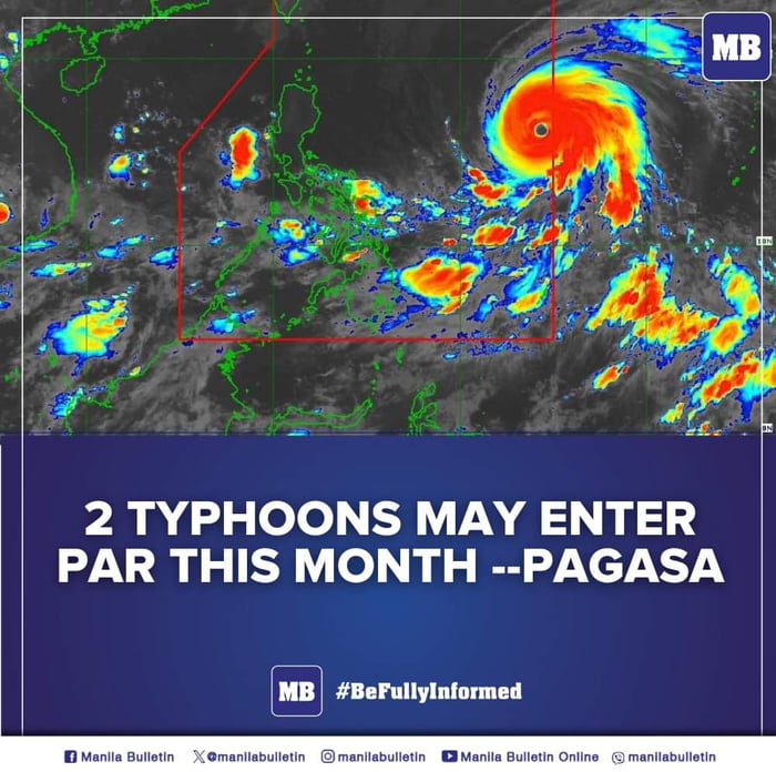 Filipinos giving heart reactions to 2 typhoons coming this may. It's so ...