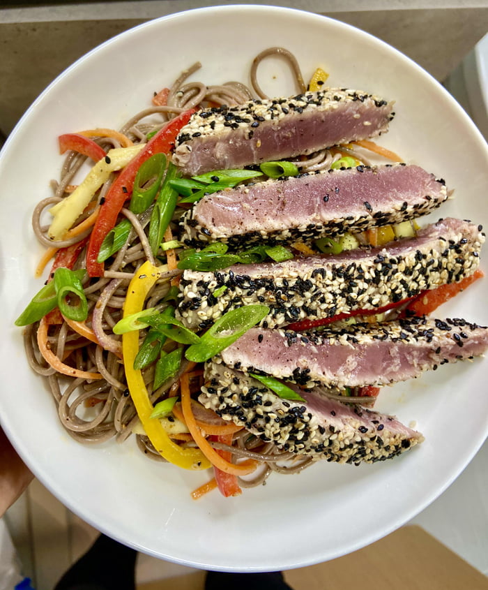 Tuna and soba noodle salad. 9GAG
