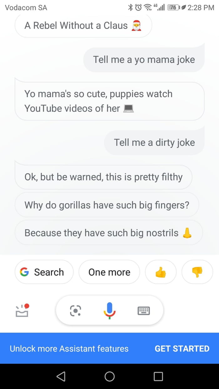 Google Assistant Tell Me A Dirty Joke Google Assistant got jokes - 9GAG