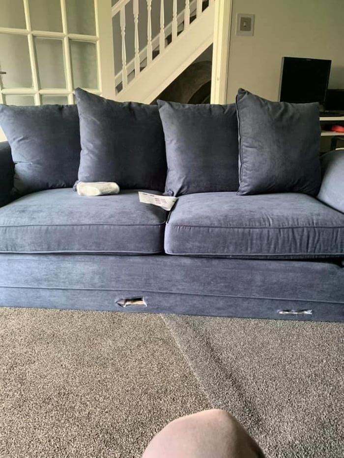New sofa delivered thanks forklift truck driver.... 9GAG