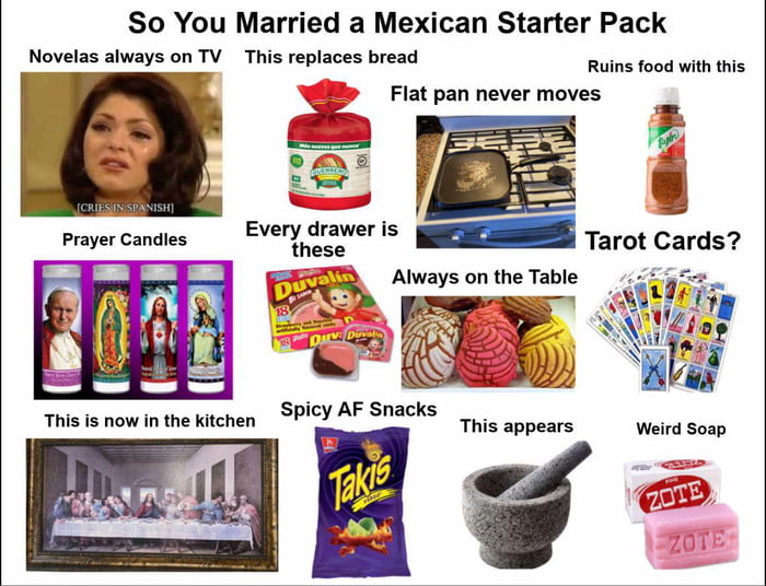 So You Married A Mexican Starter Pack Gag