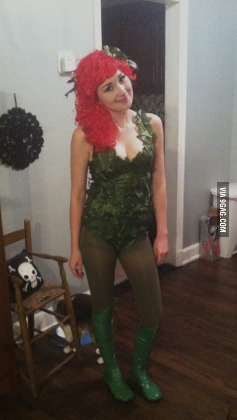 My Gf Made This Poison Ivy Costume In Under 2 Hours For A Last Minute Party 9gag