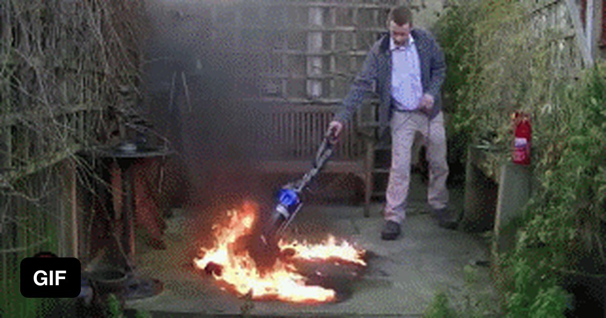 Crap, spilled some fire. Let me grab the Dyson. - 9GAG