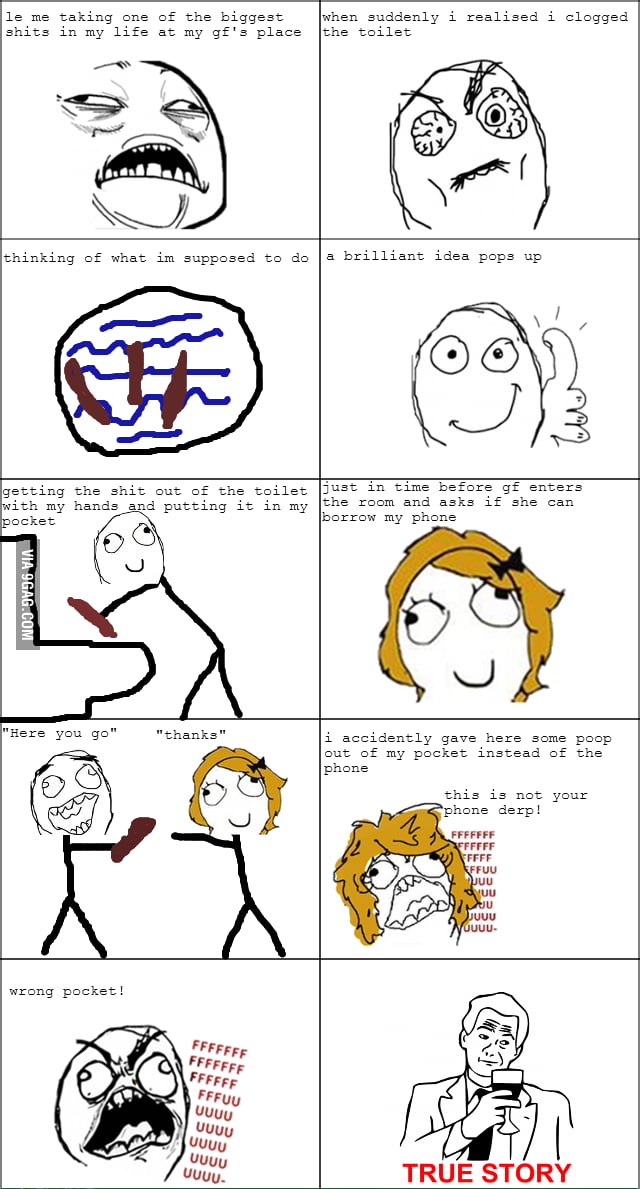 Poop rage comic - 9GAG