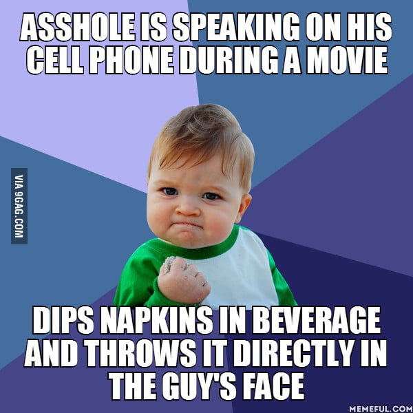 Cell phones during movies... - 9GAG