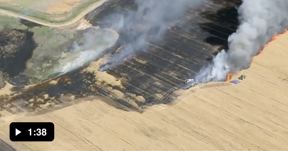 A farmer eric howard trying to save a field from fire in weld county