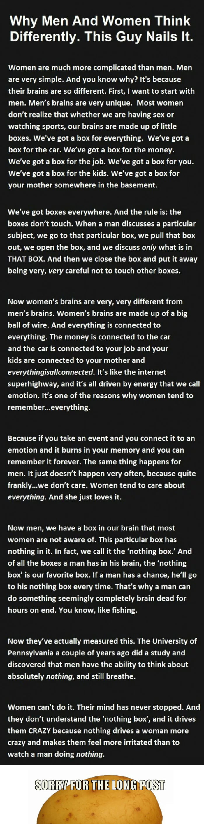 Why Men And Women Think Differently - 9GAG