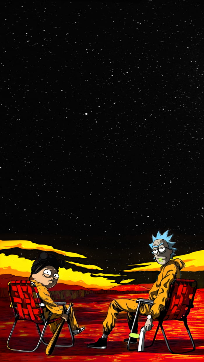 Rick and morty , background, Rick and Morty Breaking Bad HD phone