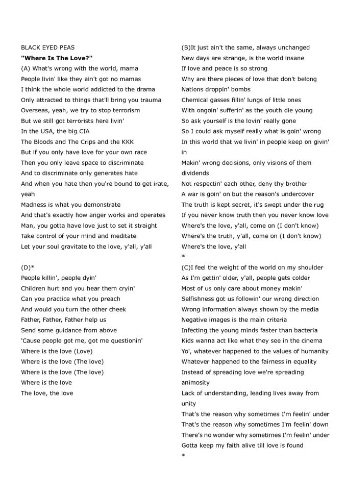 Adams перевод песен. Where is my Love текст. Where's my Love текст. My Love перевод на русский. Black eyed Peas where is the Love текст.