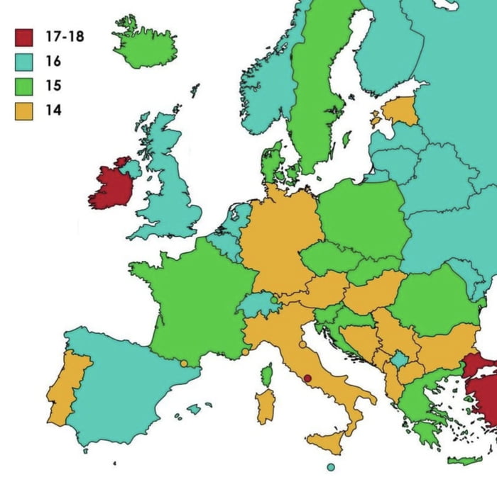 Age Of Sexual Consent Around Europe 9GAG Age of sexual consent around europe 9gag