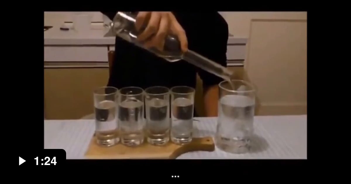 0.7 liters of vodka+sprite, topped with 80 pear moonshine 9GAG