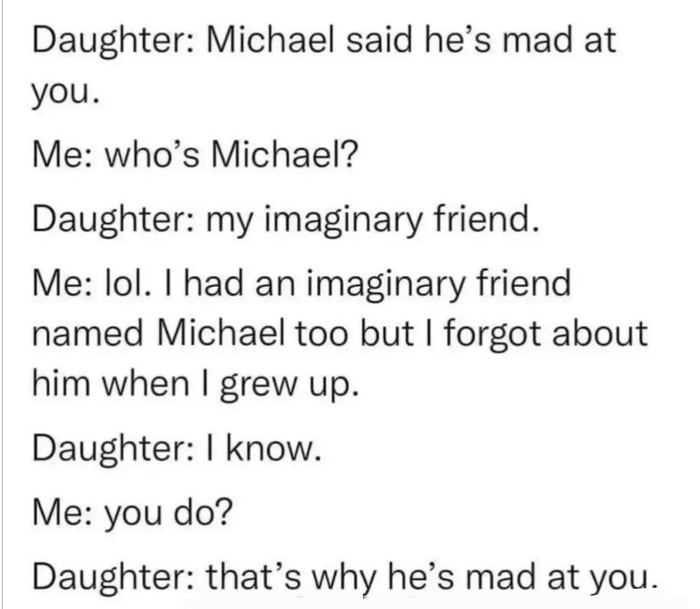 My friend name is mike. Facts about having an imaginary boyfriend.